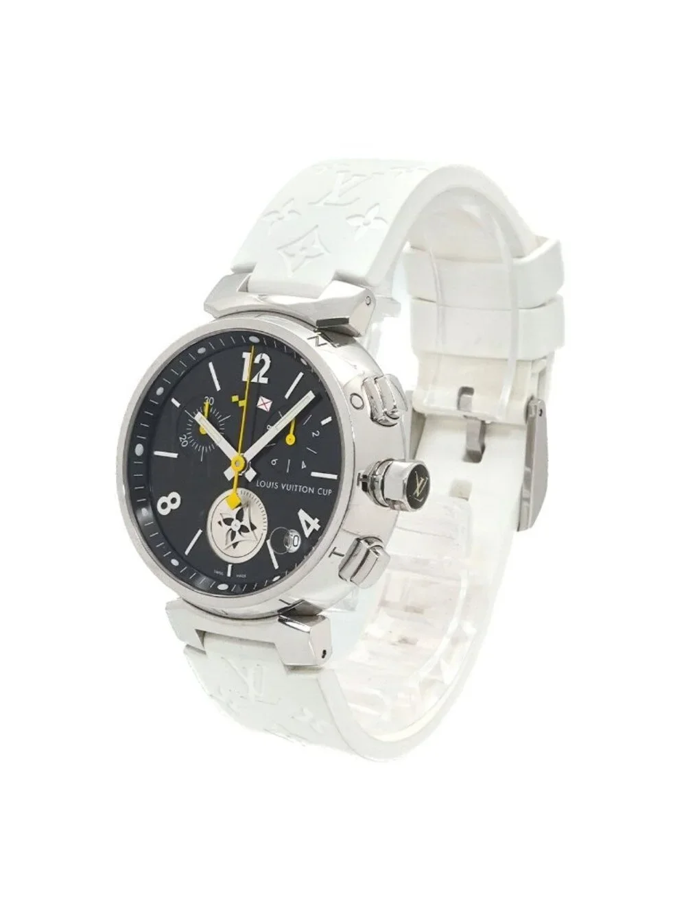 Louis Vuitton Tambour Lovely Cup Watch Chronograph Date Black Quartz
